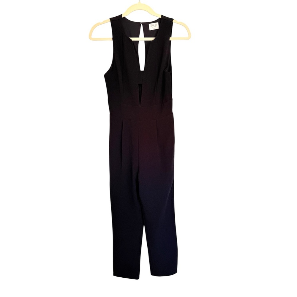 Sienna Sky Black Sleeveless Jumpsuit with Deep VNeck Formal
